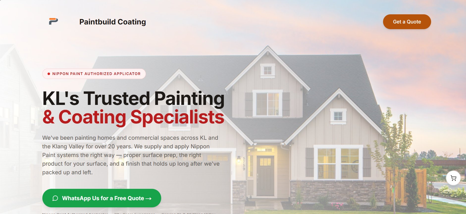 Paint Build Coating website