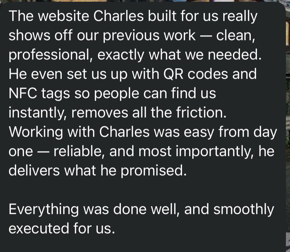 Client testimonial